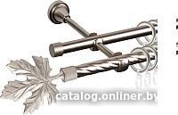 Карниз для штор АС ФОРОС Grace D16K/16Г + наконечники Клен (1.8м, сатин)