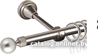 Карниз для штор АС ФОРОС Grace D16Г составной + заглушка Шар малый (3м, сатин)