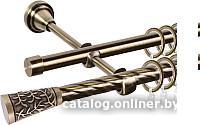 Карниз для штор АС ФОРОС Grace D16K/16Г + наконечники Севилья (3м, антик)