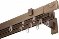 Карниз для штор Lm Decor Флэт Лайн Артис тройной (антик, 2.4м)