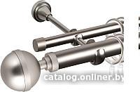 Карниз для штор АС ФОРОС Grace D25Г/16Г + наконечники Шар большой (1.8м, сатин)