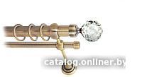 Карниз для штор Lm Decor Кристалл 130 2р гладкий 25/16мм (антик, 4м)