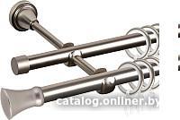 Карниз для штор АС ФОРОС Grace D16Г/16Г + наконечники Монако (2.4м, сатин)