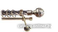 Карниз для штор Lm Decor Ампир 161 2р витой 25/16мм (антик, 3.6м)