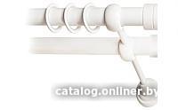 Карниз для штор Lm Decor Цилиндр 088 2р гладкий 25/19мм (белый глянец, 1.8м)