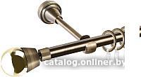 Карниз для штор АС ФОРОС Grace D16Г + наконечники Жемчужина золото (3м, антик)