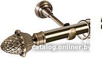 Карниз для штор АС ФОРОС Grace D16Г + наконечники Магнолия (1.8м, антик)