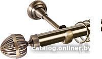 Карниз для штор АС ФОРОС Grace D25Г составной + наконечники Милано (3м, антик)