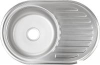 Кухонная мойка AKS Овальная 77x50 (матовый хром)