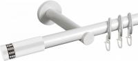 Карниз для штор АС ФОРОС Dance D19Г + наконечники Диос (3м, белый)