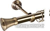 Карниз для штор АС ФОРОС Grace D25Г + наконечники Монако (1.8м, антик)