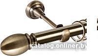 Карниз для штор АС ФОРОС Grace D25Г составной + наконечники Белуно (2.8м, антик)