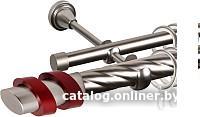 Карниз для штор АС ФОРОС Grace D25К/16Г + наконечники Вена красный (2м, сатин)
