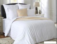 Постельное белье Lilia КПБс Евро (страйп сатин/белый)