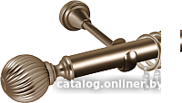 Карниз для штор АС ФОРОС Grace D25Г составной + наконечники Орион (3.2м, антик)