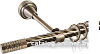 Карниз для штор АС ФОРОС Grace D16K составной + наконечники Крис (3.2м, антик)