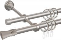 Карниз для штор АС ФОРОС Grace D16Г/16Г + наконечники Арига (2.4м, сатин)