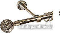 Карниз для штор АС ФОРОС Grace D16К + наконечники Гуидо (1.4м, антик)