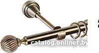 Карниз для штор АС ФОРОС Grace D25Г + наконечники Орион (2.4м, антик)