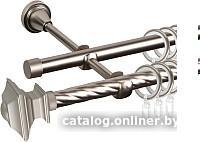 Карниз для штор АС ФОРОС Grace D16K/16Г + наконечники Верди (1.4м, сатин)