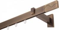 Карниз для штор Lm Decor Флэт Лайн Артис одинарный (антик, 2.4м)