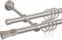 Карниз для штор АС ФОРОС Grace D16Г/16Г составной + наконечники Арига (2.8м, сатин)