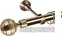 Карниз для штор АС ФОРОС Grace D25Г + наконечники Триест (1.8м, антик)