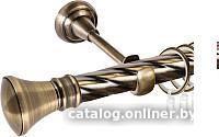 Карниз для штор АС ФОРОС Grace D25К + наконечники Колокол (3м, антик)
