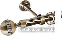 Карниз для штор АС ФОРОС Grace D25К + наконечники Авея (3м, антик)