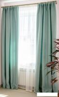 Комплект штор Decoretto Рогожка лагуна РЛ-K15 2.13x2.6 м (бирюзовый, 2 шт)