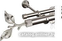 Карниз для штор АС ФОРОС Grace D25Г/16Г + наконечники Лист розы (3м, сатин)