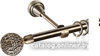 Карниз для штор АС ФОРОС Grace D16Г составной + наконечники Гуидо (2.8м, антик)