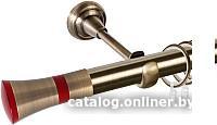 Карниз для штор АС ФОРОС Grace D25Г составной + наконечники Люксор красный (3м, антик)