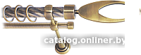 Карниз для штор Lm Decor Эллипс 178 2р витой 25/16мм (антик, 4м)