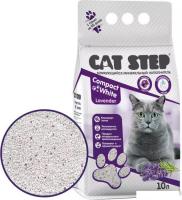 Наполнитель для туалета Cat Step Compact White Lavеnder (с ароматом лаванды) 10 л