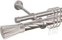 Карниз для штор АС ФОРОС Grace D25К/16Г + наконечники Буэнос (2м, сатин)