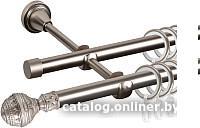 Карниз для штор АС ФОРОС Grace D16Г/16Г + наконечники Ампир (2.4м, сатин)