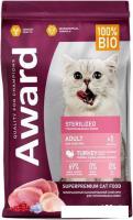 Сухой корм для кошек Award Adult Sterilized (для стерилизованных с индейкой и курицей с добавлением