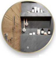 Зеркало eMZe Led с подсветкой и УФ-окантовкой D80 LED.UV.80.80.AUR (золото)