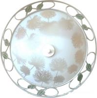 Припотолочная люстра Элетех Флос 400 НПБ 01-3х60-162 1005205876 (белый/зеленый)