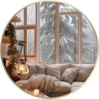 Зеркало eMZe D80 с УФ-окантовкой UV.80.80.AUR (золото)