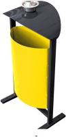 Уличная урна BZT DumH03 (желтый, c пепельницей)