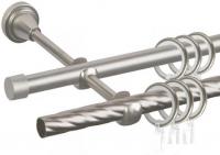 Карниз для штор АС ФОРОС Grace D16К/16Г + заглушка (1.8м, сатин)