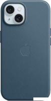 Чехол для телефона Apple MagSafe FineWoven Case для iPhone 15 (тихоокеанский синий)