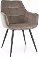 Стул Signal Lilia Velvet (bluvel 40 темно-бежевый/черный)