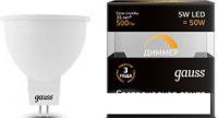 Светодиодная лампочка Gauss GU5.3 5Вт 3000 K (диммируемая) 101505105-D