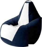 Кресло-мешок Kreslomeshki Груша Kombo XXXL GKV-145x100-TSB (темно-синий/белый)
