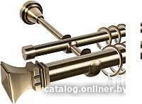 Карниз для штор АС ФОРОС Grace D25Г/16Г + наконечники Эмпория (1.6м, антик)