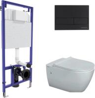 Унитаз подвесной Berges Wasserhaus Mascon Rimless + Toma Slim SO + Novum525 + L5 043217