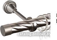 Карниз для штор АС ФОРОС Grace D25К + заглушка Плоская (1.8м, сатин)